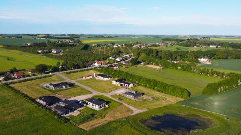 Luftfoto af nyt boligområde